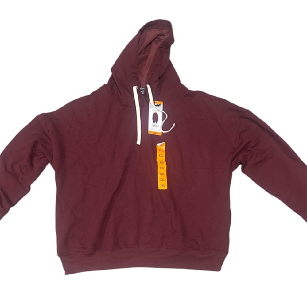 Buffalo David Bitton Super Soft Hoodie Rhubarb Burgundy XXL 1797423 Relaxed Fit